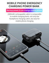 Load image into Gallery viewer, Wireless Earphones Bluetooth V5.0 TWS Wireless Bluetooth Headphones LED Display With 3300mAh Power Bank Headsets With Microphone
