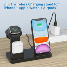 Load image into Gallery viewer, NTONPOWER 3 in 1 Wireless Charging Stand 10W Fast Wireless Charger For phone Charging Station for Airpods AppleWatch

