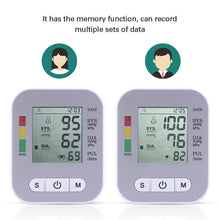 Load image into Gallery viewer, OLIECO USB Rechargeable Blood Pressure Monitor English Voice Automatic Electric PR Tonometer Digital LCD Screen Sphygmomanometer
