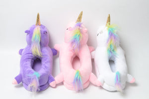 2020 Winter lovely Home Slippers Chausson Licorne White Shoes Women unicorn slippers animals