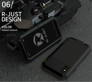 Heavy Duty Protection Doom armor Metal Aluminum phone Case for iPhone 11 Pro XS MAX SE 2 XR 6 6S 7 8 Plus X 5S Shockproof Cover