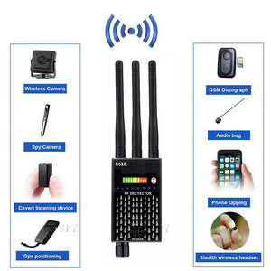 Professional G618 Detector/Sweeper 3 Antenna Anti Spy RF CDMA Signal Finder For GSM Bug GPS Tracker Wireless Hidden Camera Eavesdropping devices