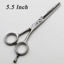 Load image into Gallery viewer, 5.5/6 inch Professional Hairdressing scissors set Cutting+Thinning Barber shears High quality Personality Black and White styles

