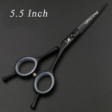 Load image into Gallery viewer, 5.5/6 inch Professional Hairdressing scissors set Cutting+Thinning Barber shears High quality Personality Black and White styles
