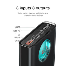 Load image into Gallery viewer, Baseus 20000mAh Power Bank Type C PD Fast Charging + Quick Charge 3.0 USB Powerbank External Battery For iPhone  Huawei etc
