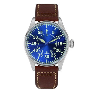 San Martin Men automatic watches 100m Water Resistant Sapphire glass ST2130mov't high quality stainless steel pilot Wristwatches