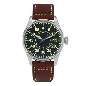 San Martin Men automatic watches 100m Water Resistant Sapphire glass ST2130mov't high quality stainless steel pilot Wristwatches