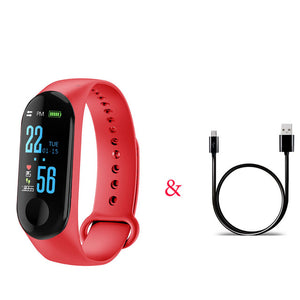 M3 Blood Pressure Outdoor Waterproof Smart Wristband Bracelet Health Sport Heart Rate Monitor Step Counter Fitness Tracker Watch