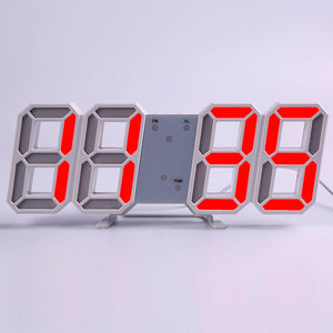 Wall Clock Clock 3D Led Digital  Modern Design  Living Room Decor Table Alarm Nightlight Luminous Desktop