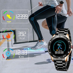 LIGE New Smart Watch Men IP67 Waterproof  Heart Rate Fitness Tracker Pedometer For Android ios Steel Band Sports Men smart watch
