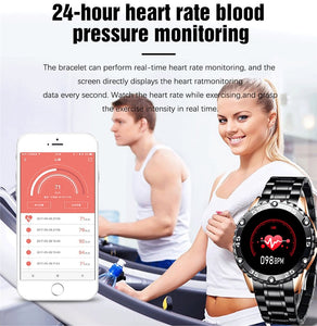 LIGE New Smart Watch Men IP67 Waterproof  Heart Rate Fitness Tracker Pedometer For Android ios Steel Band Sports Men smart watch