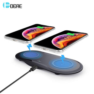 20W Fast Charging Dock Station For Samsung S20 S10 S9 10W Dual Qi Wireless Charger Pad for Apple iPhone 11 XS XR X 8 Airpods Pro