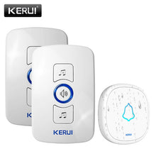 Load image into Gallery viewer, KERUI M525 Home Security Welcome Wireless Doorbell Smart Chimes Doorbell Alarm LED light 32 Songs with Waterproof Touch Button
