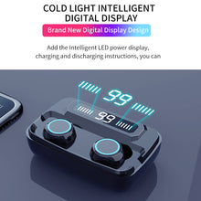 Load image into Gallery viewer, Wireless Earphones Bluetooth V5.0 TWS Wireless Bluetooth Headphones LED Display With 3300mAh Power Bank Headsets With Microphone
