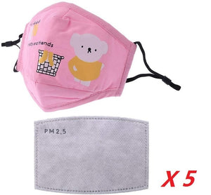 Recyclable Washable Kids Activated Carbon Filters Cotton Filtration - Face Protection Outdoors