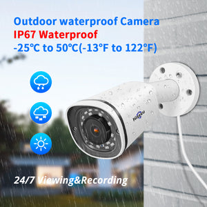 Hiseeu 4K 8MP POE IP Video Camera Outdoor Waterproof Audio Bullet Camera Motion Detection ONVIF For PoE NVR 48V
