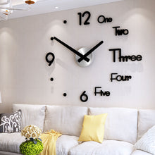 Load image into Gallery viewer, DIY Digital Wall Clock 3D Sticker Modern Design Large Silent Clock Home Office Decor for Living Room Decoration
