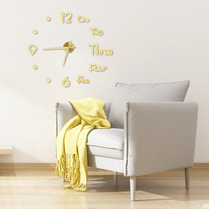 DIY Digital Wall Clock 3D Sticker Modern Design Large Silent Clock Home Office Decor for Living Room Decoration