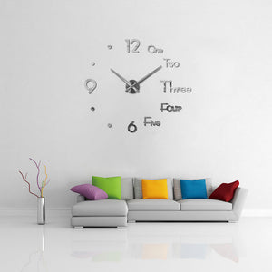 DIY Digital Wall Clock 3D Sticker Modern Design Large Silent Clock Home Office Decor for Living Room Decoration