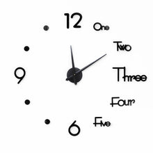 Load image into Gallery viewer, DIY Digital Wall Clock 3D Sticker Modern Design Large Silent Clock Home Office Decor for Living Room Decoration
