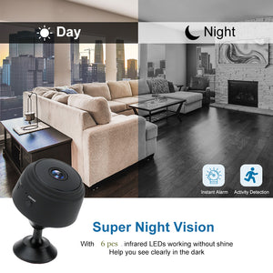 1080P Wifi Mini Camera, Home  P2P Camera WiFi, Night Vision Wireless Surveillance Camera, Remote Monitor via Phone App