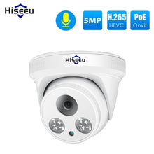 Load image into Gallery viewer, 5MP 1080P 4MP POE IP Camera H.265 Audio Dome Camera ONVIF Motion Detection For PoE NVR App View Hiseeu
