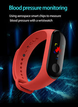 Load image into Gallery viewer, M3 Blood Pressure Outdoor Waterproof Smart Wristband Bracelet Health Sport Heart Rate Monitor Step Counter Fitness Tracker Watch
