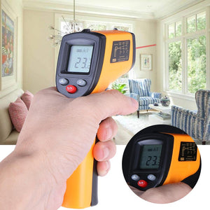 Non-contact Infrared LCD Monitor Infrared Thermometer Infrared Forehead Thermometer Laser Precise Digital for GM320(No Battery)
