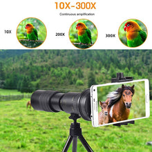 Load image into Gallery viewer, 4k 10-300x40mm Super Telephoto Zoom Monocular Telescope with tripod &amp; clip Mobile Phone Accessories
