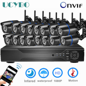 16ch wireless cctv ip camera security system kit 1080P 8ch 4ch video surveillance outdoor 5MP nvr home security wifi camera set